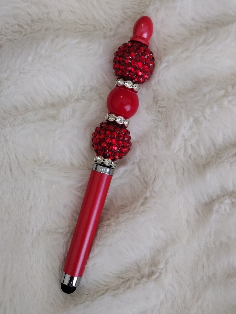 Red Jeweled Stylus & Pen